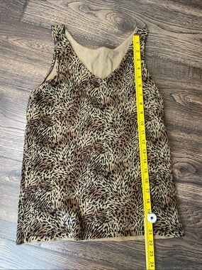 Vintage White Stag Leopard Print Tank Top in Brown and Black Size Small